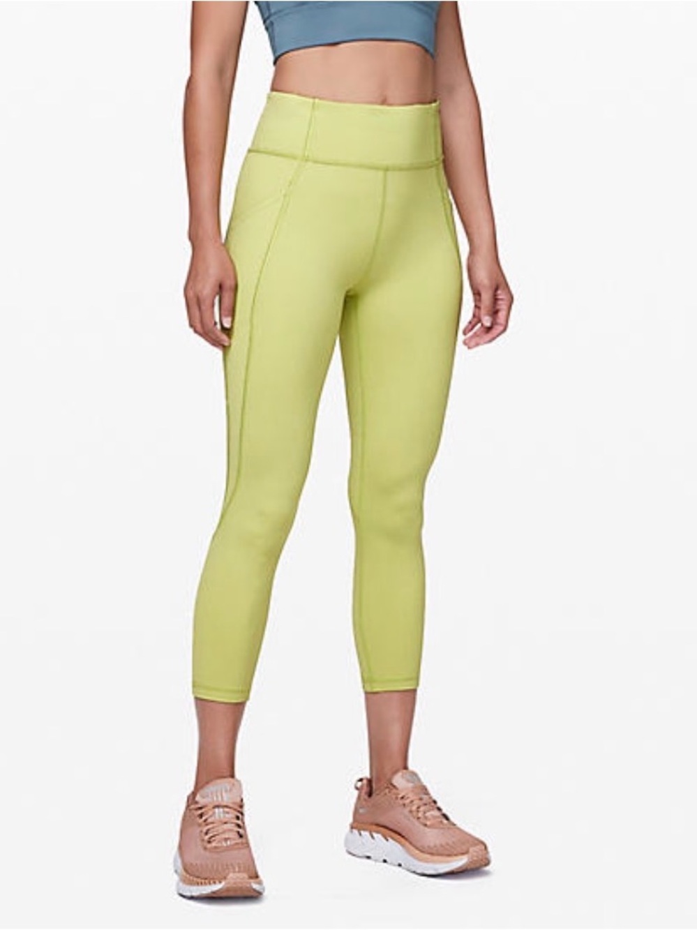 Sweaty Betty Super Soft 7/8 Yoga Leggings in cheerful yellow Sz 4